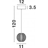 Lampa wisząca Jewels: Szklana kula, złoto, LED - Decolab24