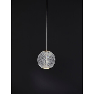 Lampa wisząca Jewels: Szklana kula, złoto, LED - Decolab24