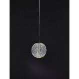Lampa wisząca Jewels: Szklana kula, złoto, LED - Decolab24