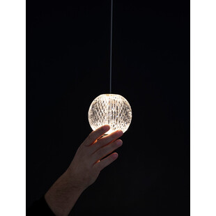 Lampa wisząca Jewels: Szklana kula, złoto, LED - Decolab24
