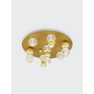Plafon szklany złoty LED Conti 66cm | Decolab24
