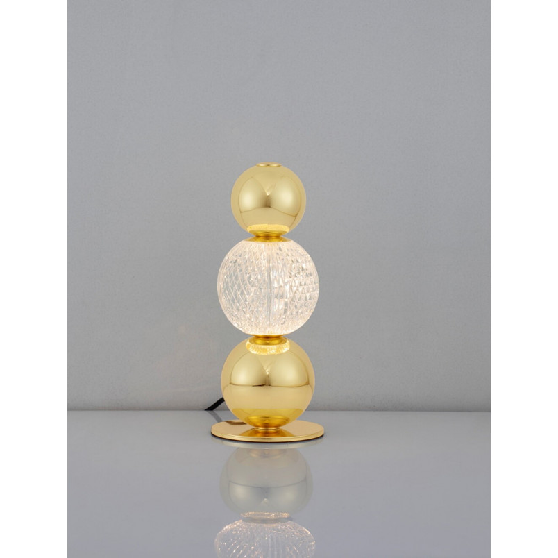Lampa stołowa glamour Conti LED złota - Decolab24