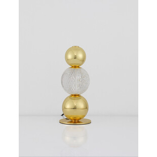 Lampa stołowa glamour Conti LED złota - Decolab24