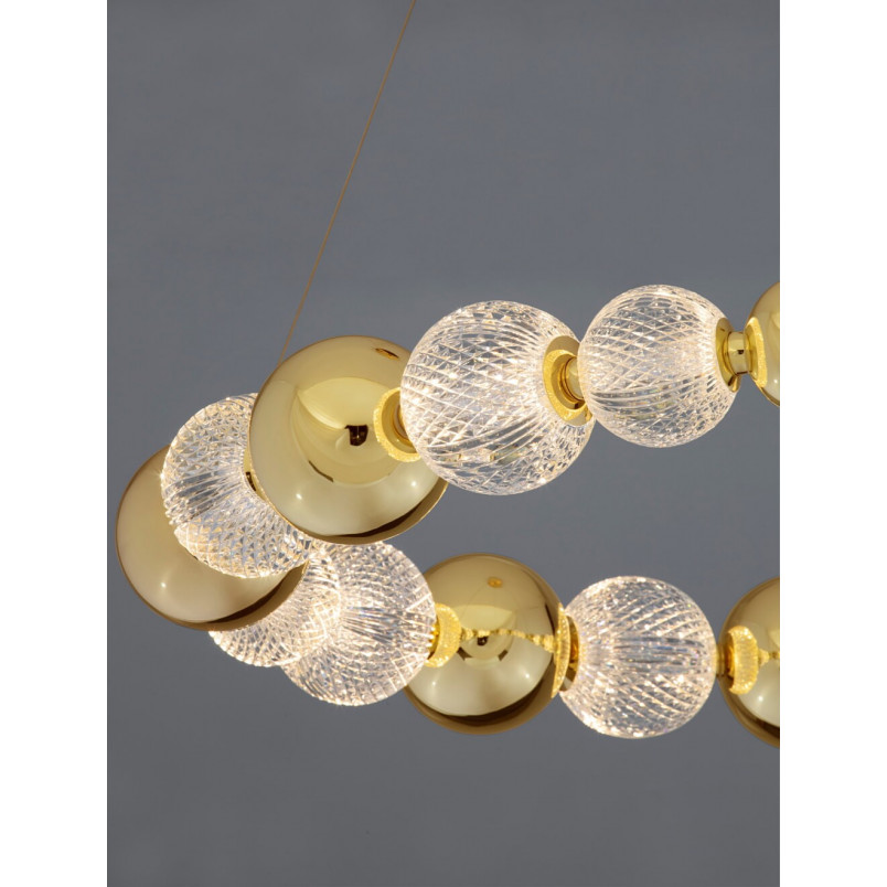 Lampa wisząca Conti - Złote kule, LED, Glamour | Decolab24