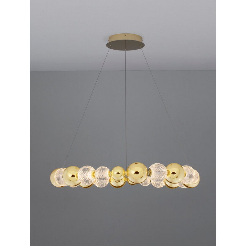 Lampa wisząca Conti - Złote kule, LED, Glamour | Decolab24