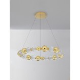 Lampa wisząca Conti - Złote kule, LED, Glamour | Decolab24