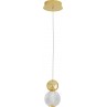Elegancka Lampa wiszące kule glamour Conti LED 11cm złoty/przeźroczysty do salonu, sypialni i kuchni