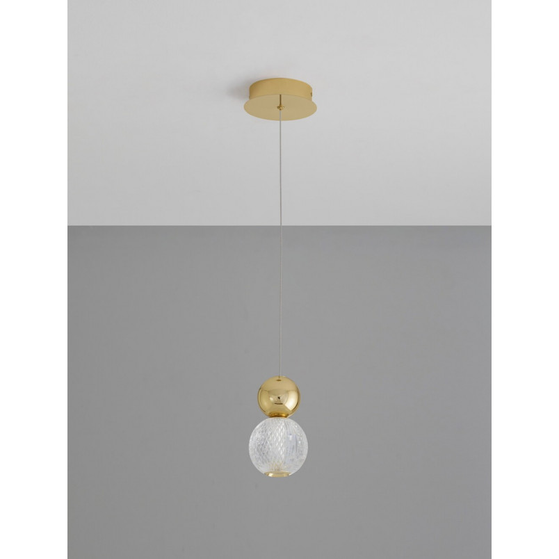Lampa wisząca Conti LED złota - Glamour i elegancja | Decolab24