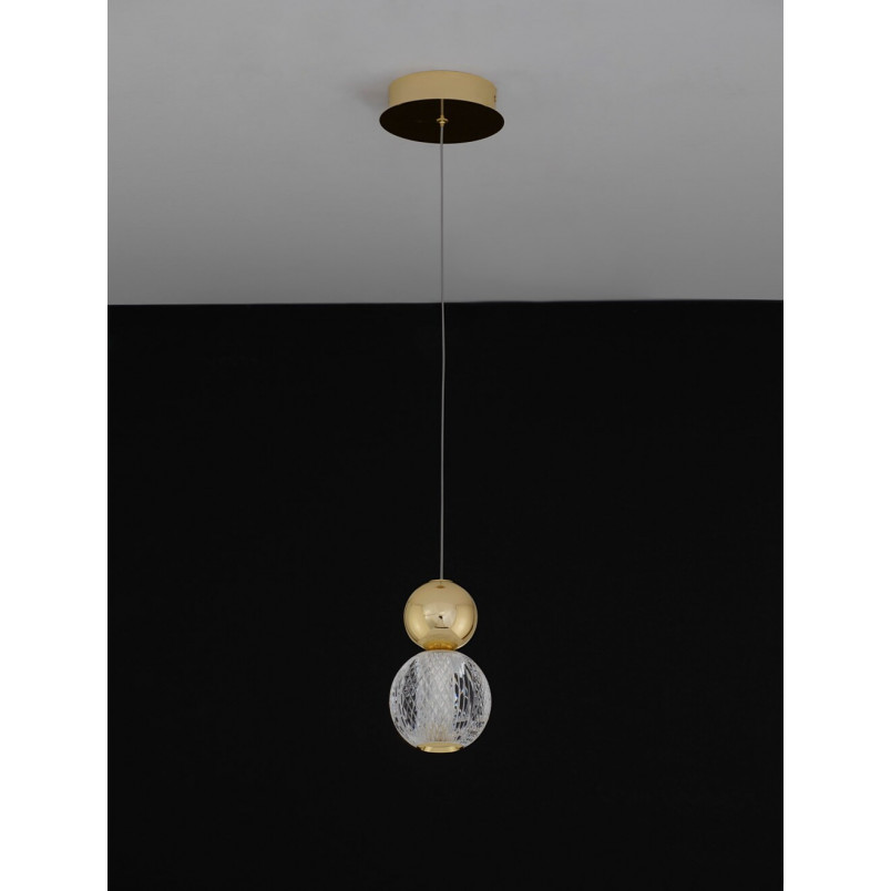 Lampa wisząca Conti LED złota - Glamour i elegancja | Decolab24