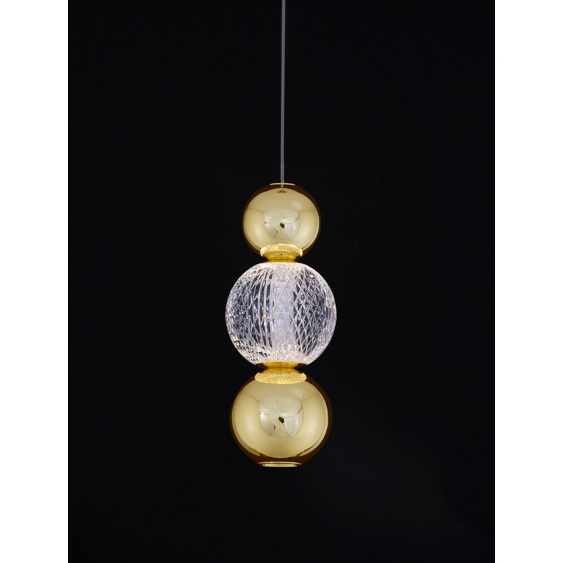 Lampa wisząca Conti LED złota - Glamour | Decolab24