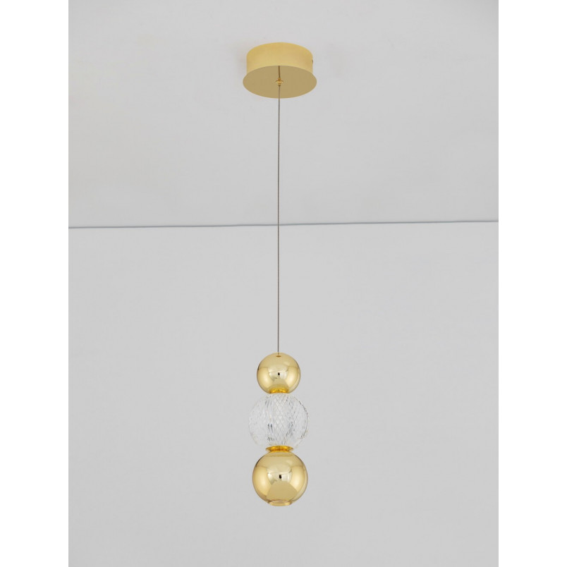 Lampa wisząca Conti LED złota - Glamour | Decolab24