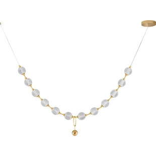 Lampa wisząca szklane kule glamour Jewels LED XII 185cm przezroczysty / złoty