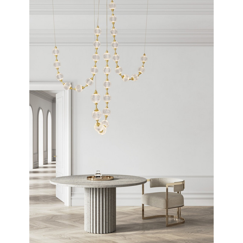 Lampa wisząca Jewels - Złote kule, LED | Decolab24