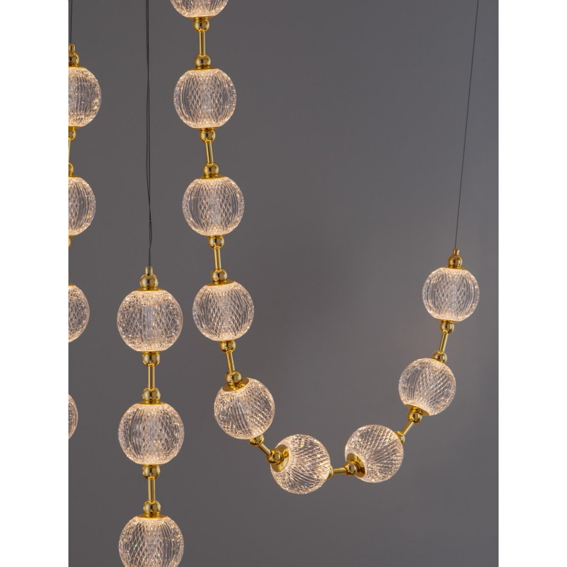 Lampa wisząca Jewels - Złote kule, LED | Decolab24