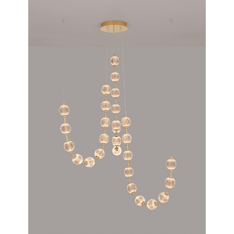 Lampa wisząca Jewels - Złote kule, LED | Decolab24