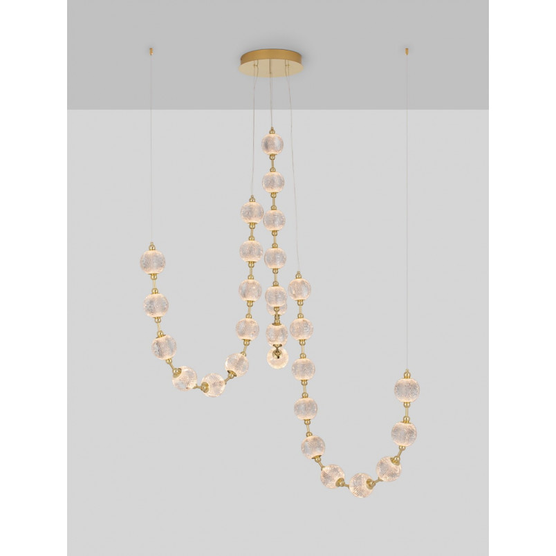 Lampa wisząca Jewels - Złote kule, LED | Decolab24