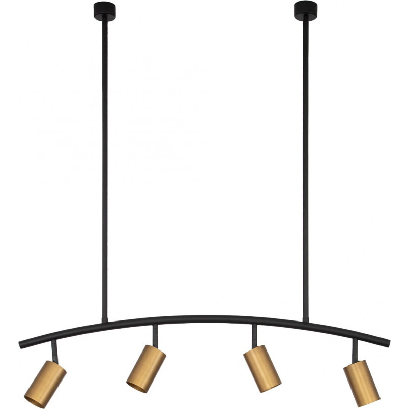 Lampa sufitowa Ango Shape IV | Czarno-złota, 4 reflektory