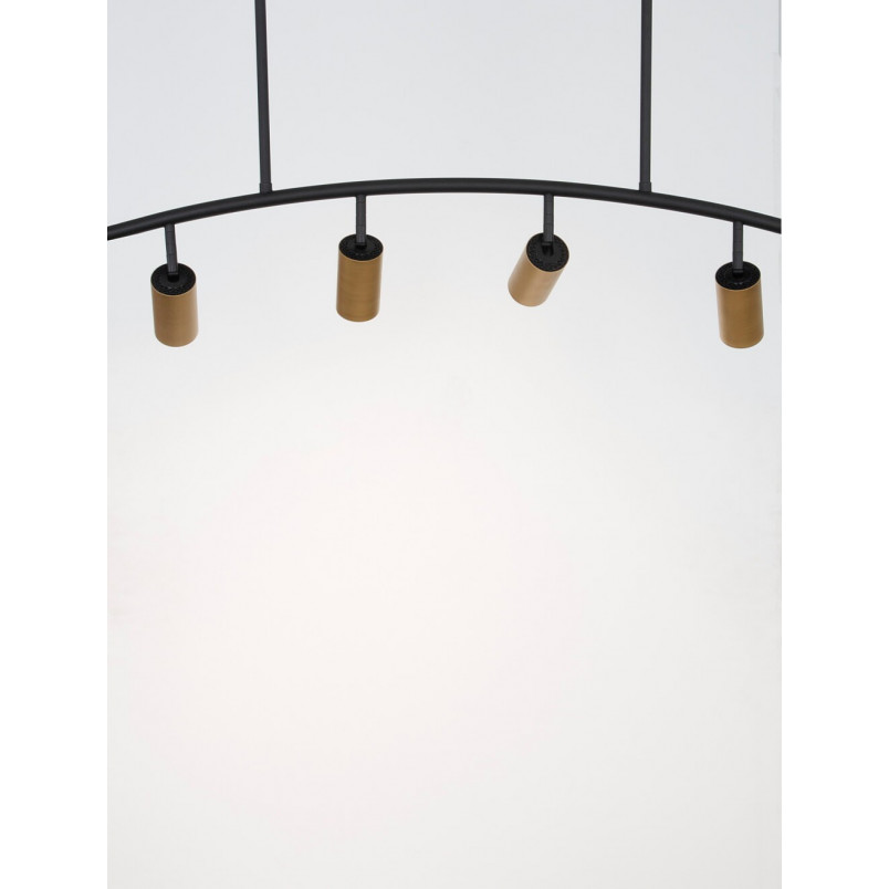Lampa sufitowa Ango Shape IV | Czarno-złota, 4 reflektory