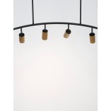 Lampa sufitowa Ango Shape IV | Czarno-złota, 4 reflektory