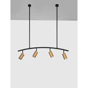 Lampa sufitowa z reflektorkami Ango Shape IV 96,5cm czarno-złota