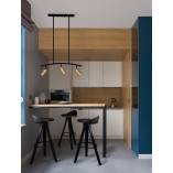 Lampa sufitowa Ango Shape III | Czarno-złota, 3 reflektory