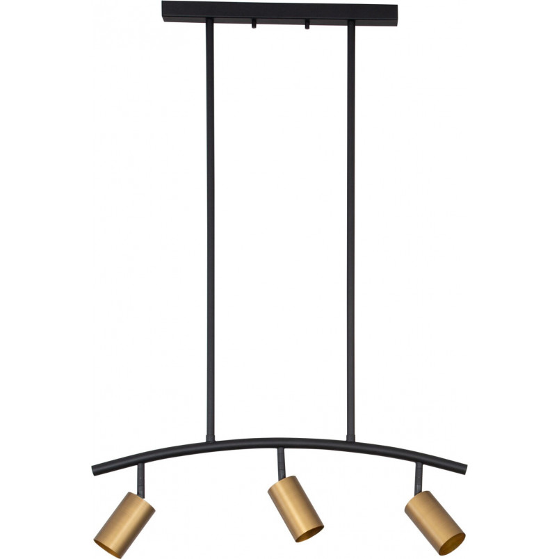 Lampa sufitowa Ango Shape III | Czarno-złota, 3 reflektory