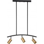 Lampa sufitowa Ango Shape III | Czarno-złota, 3 reflektory