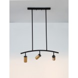 Lampa sufitowa Ango Shape III | Czarno-złota, 3 reflektory