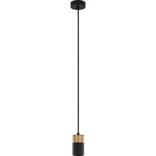 Lampa wisząca tuba Ango 5,6cm H9,5cm czarno-złota