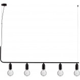 Lampa wisząca "żarówki" czarna Denno V - Decolab24