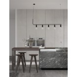 Lampa wisząca "żarówki" czarna Denno V - Decolab24