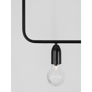 Lampa wisząca "żarówki" czarna Denno V - Decolab24
