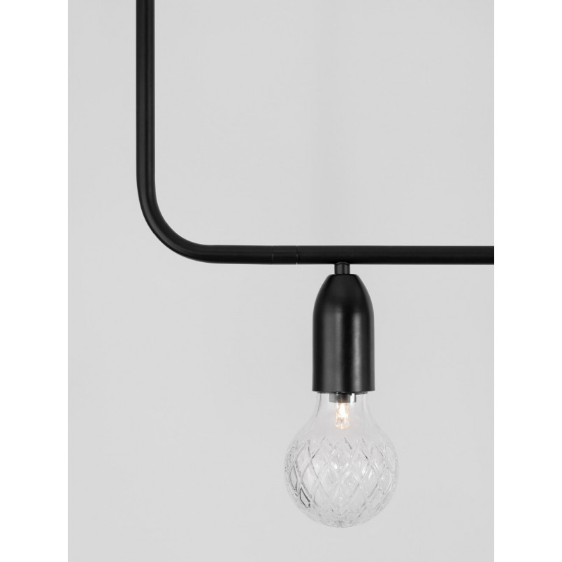 Lampa wisząca "żarówki" czarna Denno V - Decolab24