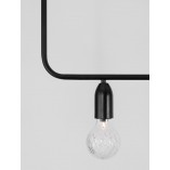 Lampa wisząca "żarówki" czarna Denno V - Decolab24
