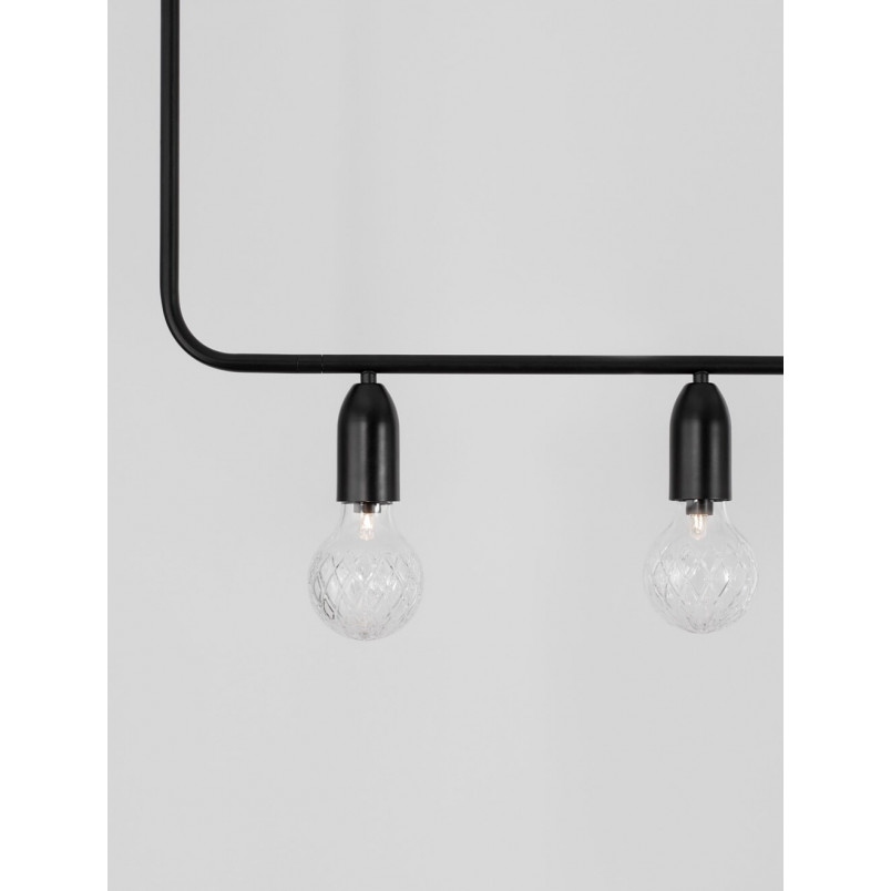 Lampa wisząca "żarówki" czarna Denno V - Decolab24