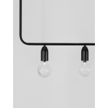 Lampa wisząca "żarówki" czarna Denno V - Decolab24