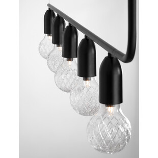 Lampa wisząca "żarówki" czarna Denno V - Decolab24
