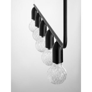 Lampa wisząca "żarówki" czarna Denno V - Decolab24