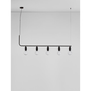 Lampa wisząca "żarówki" czarna Denno V - Decolab24