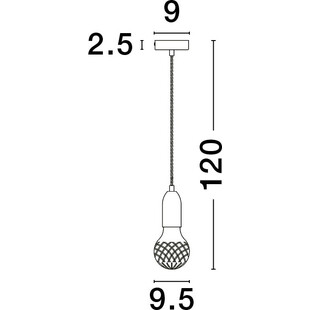 Lampa wisząca "żarówka" czarna Denno - Stylowe oświetlenie