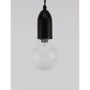 Lampa wisząca "żarówka" czarna Denno - Stylowe oświetlenie