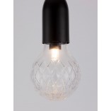 Lampa wisząca "żarówka" czarna Denno - Stylowe oświetlenie