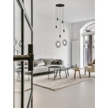 Lampa wiszące "żarówki" na kablu Denno V 40cm czarna