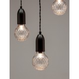Lampa wiszące "żarówki" na kablu Denno III 30cm czarna