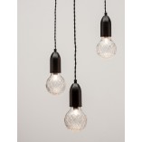 Lampa wiszące "żarówki" na kablu Denno III 30cm czarna