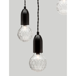 Lampa wiszące "żarówki" na kablu Denno III 30cm czarna