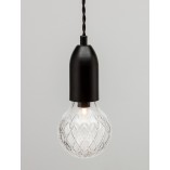 Lampa wiszące "żarówki" na kablu Denno III 30cm czarna