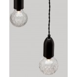 Lampa wiszące "żarówki" na kablu Denno III 30cm czarna