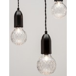 Lampa wiszące "żarówki" na kablu Denno III 30cm czarna