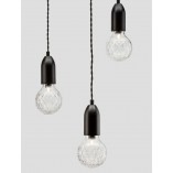 Lampa wiszące "żarówki" na kablu Denno III 30cm czarna